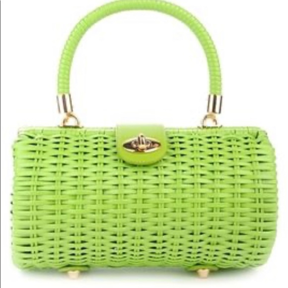 Pinup Couture Handbags - NWT Pinup couture Lime baguette purse